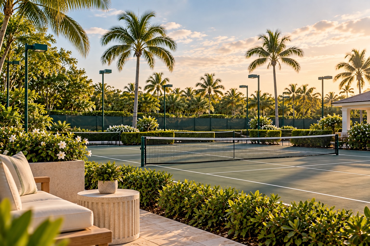 Tennis and racquet recreation in Pelican Bay