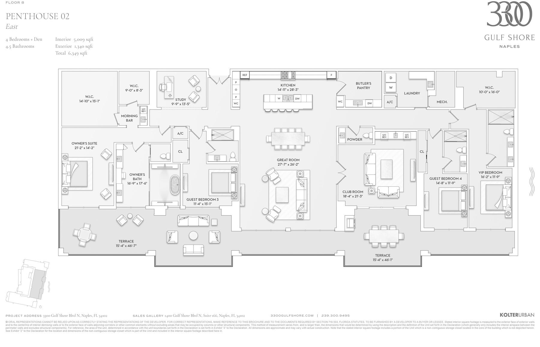 3300 Gulf Shore Floorplan Penthouse 2