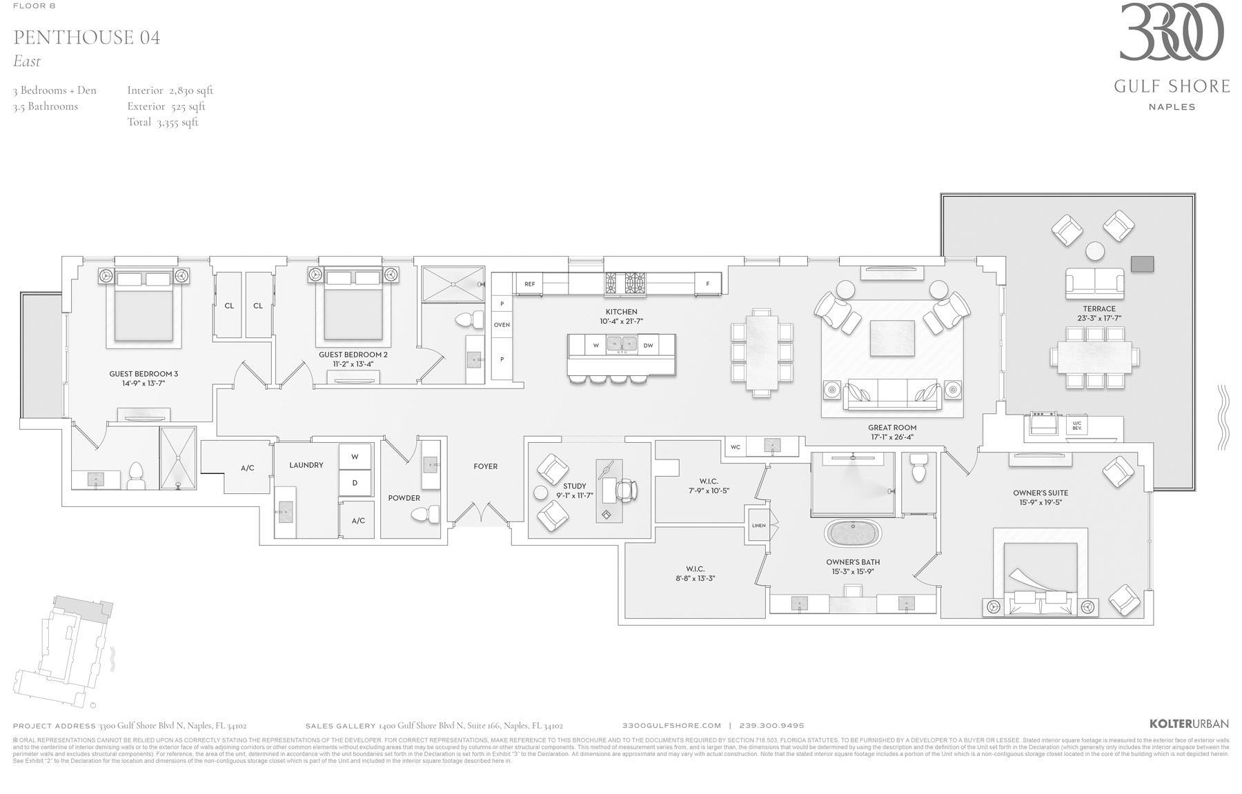 3300 Gulf Shore Floorplan Penthouse 4