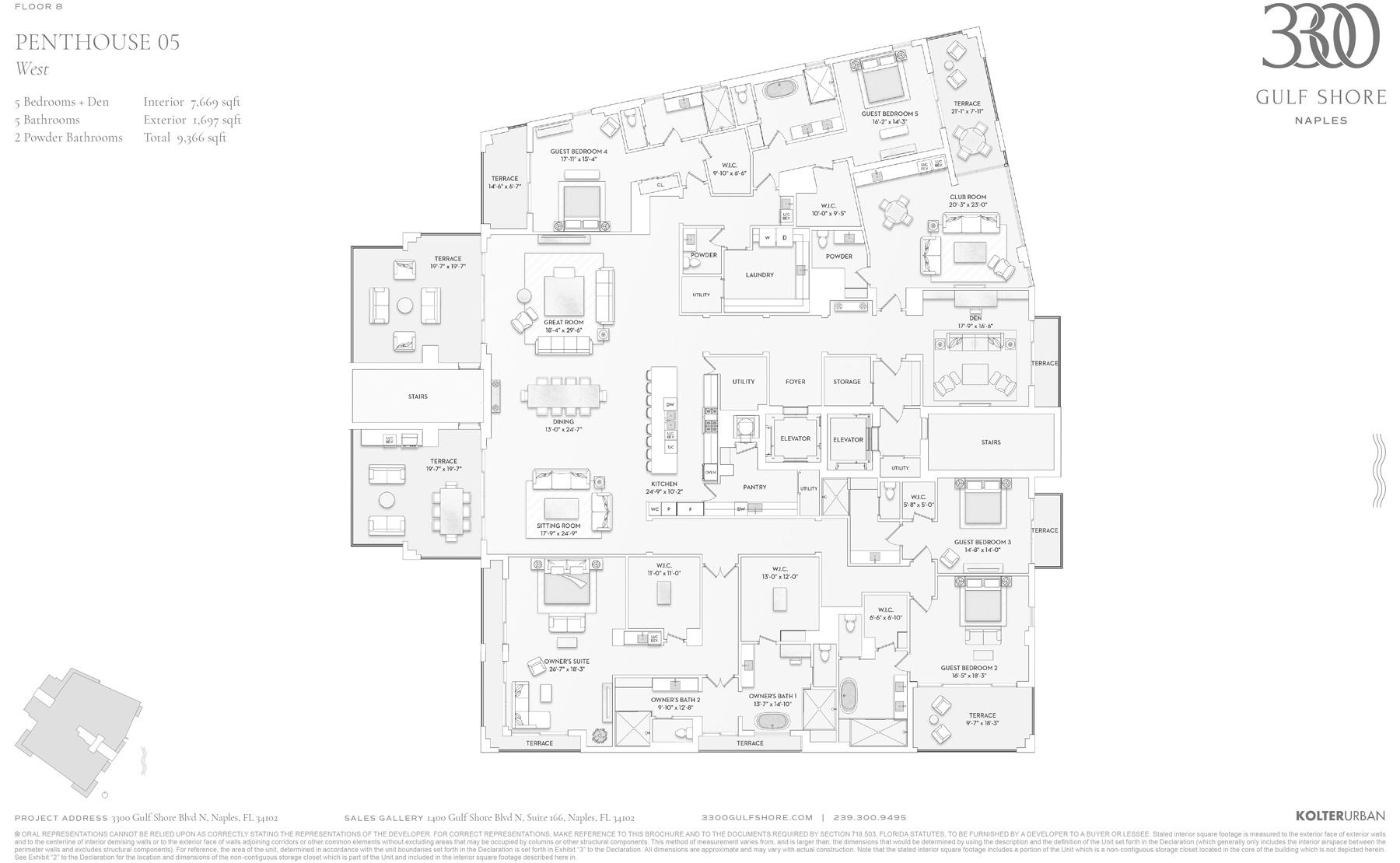 3300 Gulf Shore Floorplan Penthouse 5