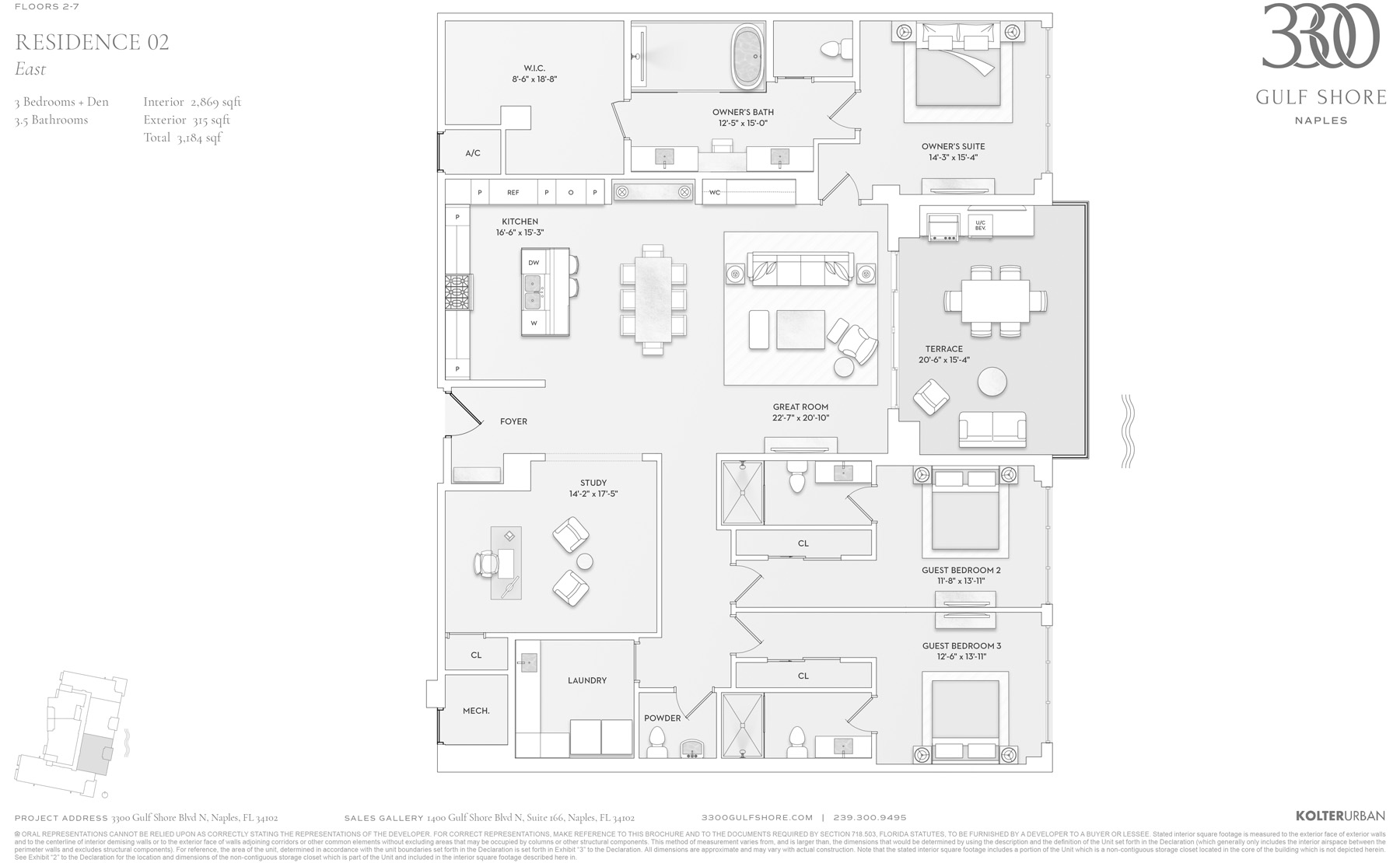 3300 Gulf Shore Floorplan Residence 2