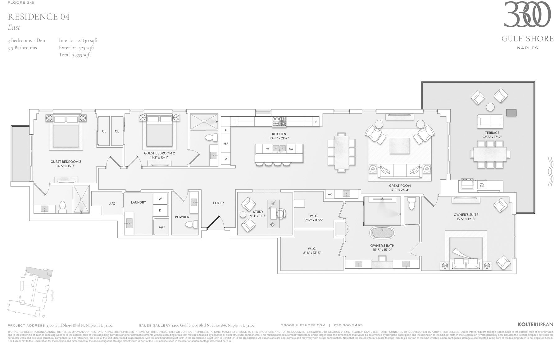 3300 Gulf Shore Floorplan Residence 4