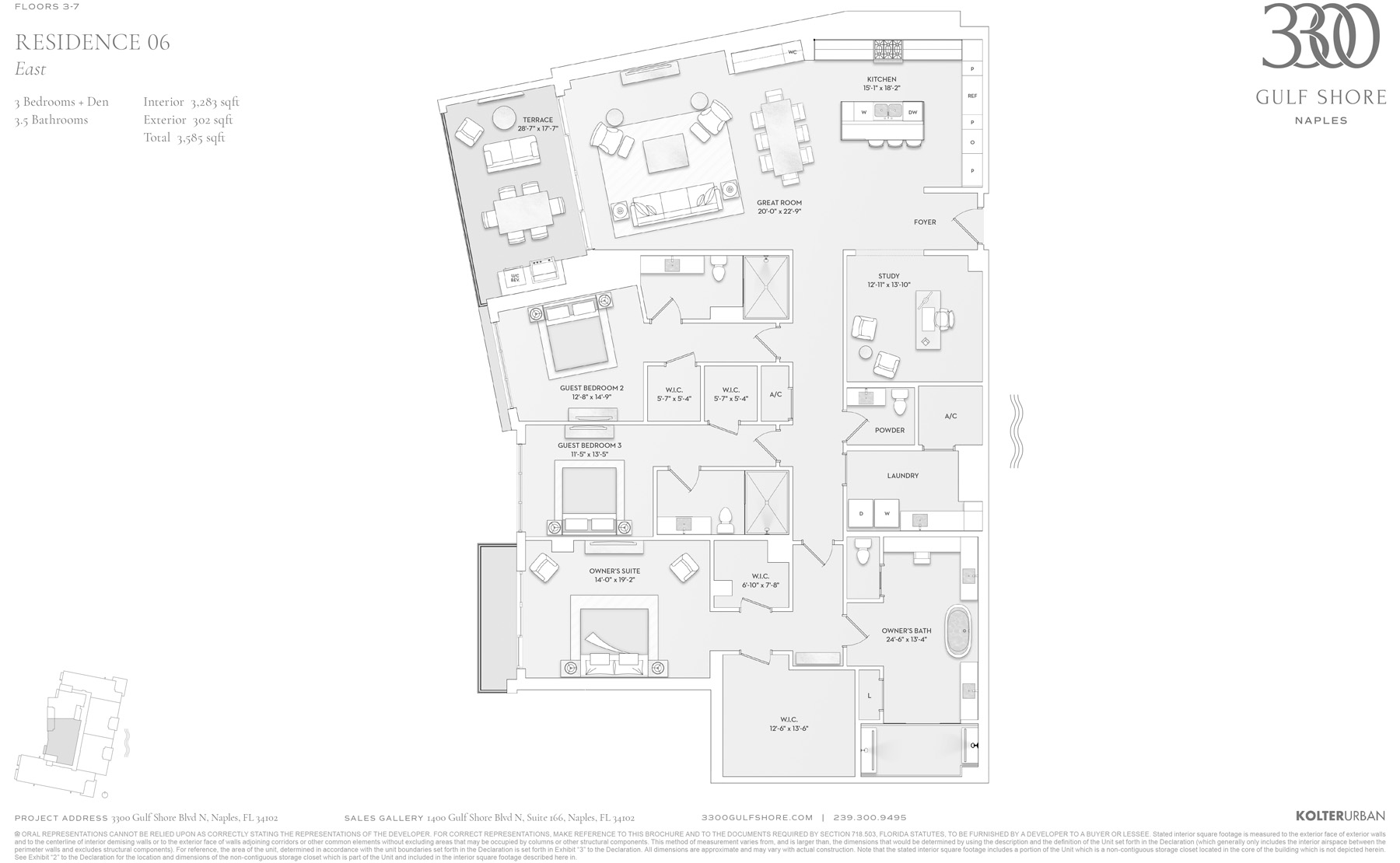 3300 Gulf Shore Floorplan Residence 6
