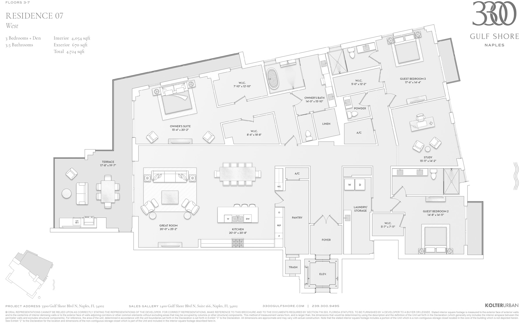 3300 Gulf Shore Floorplan Residence 7