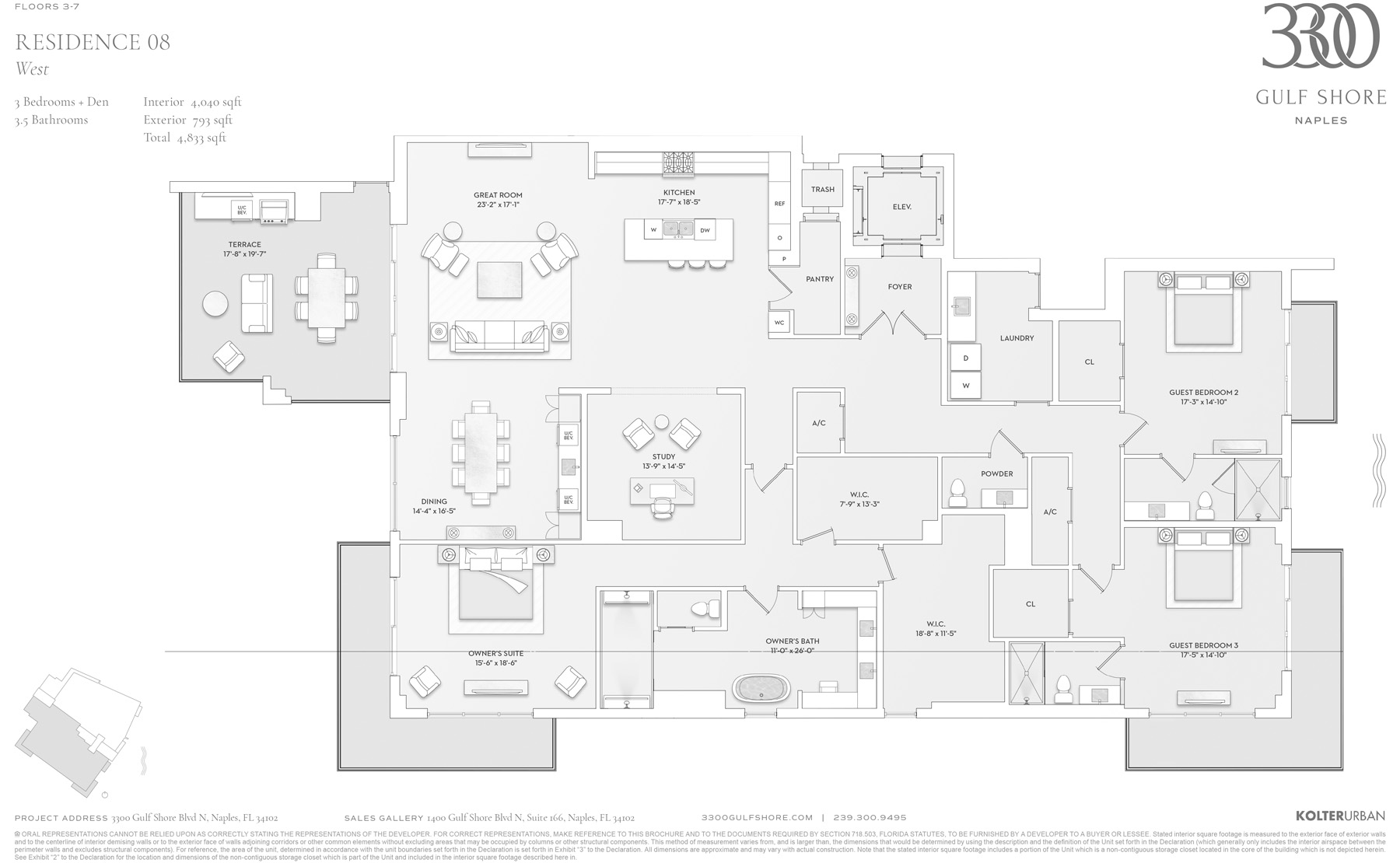 3300 Gulf Shore Floorplan Residence 8