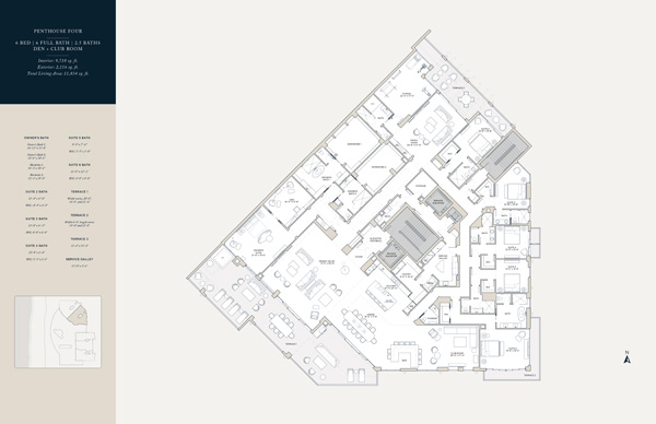 Rosewood Residences Naples Floorplan Penthouse 4